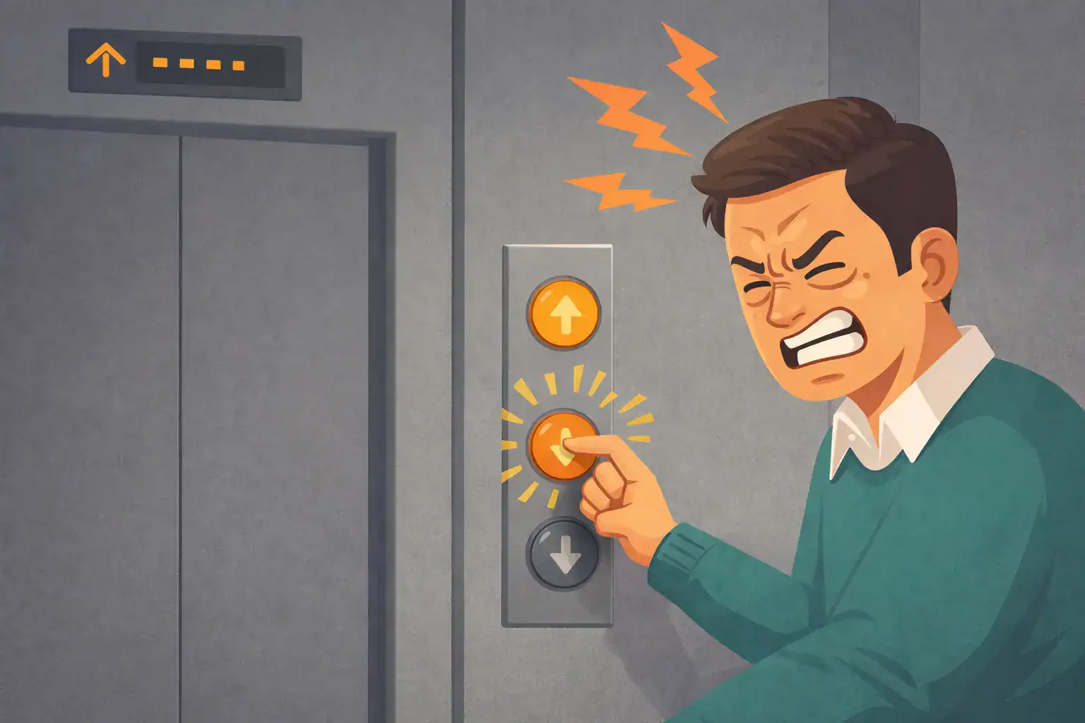 Why people press elevator buttons repeatedly